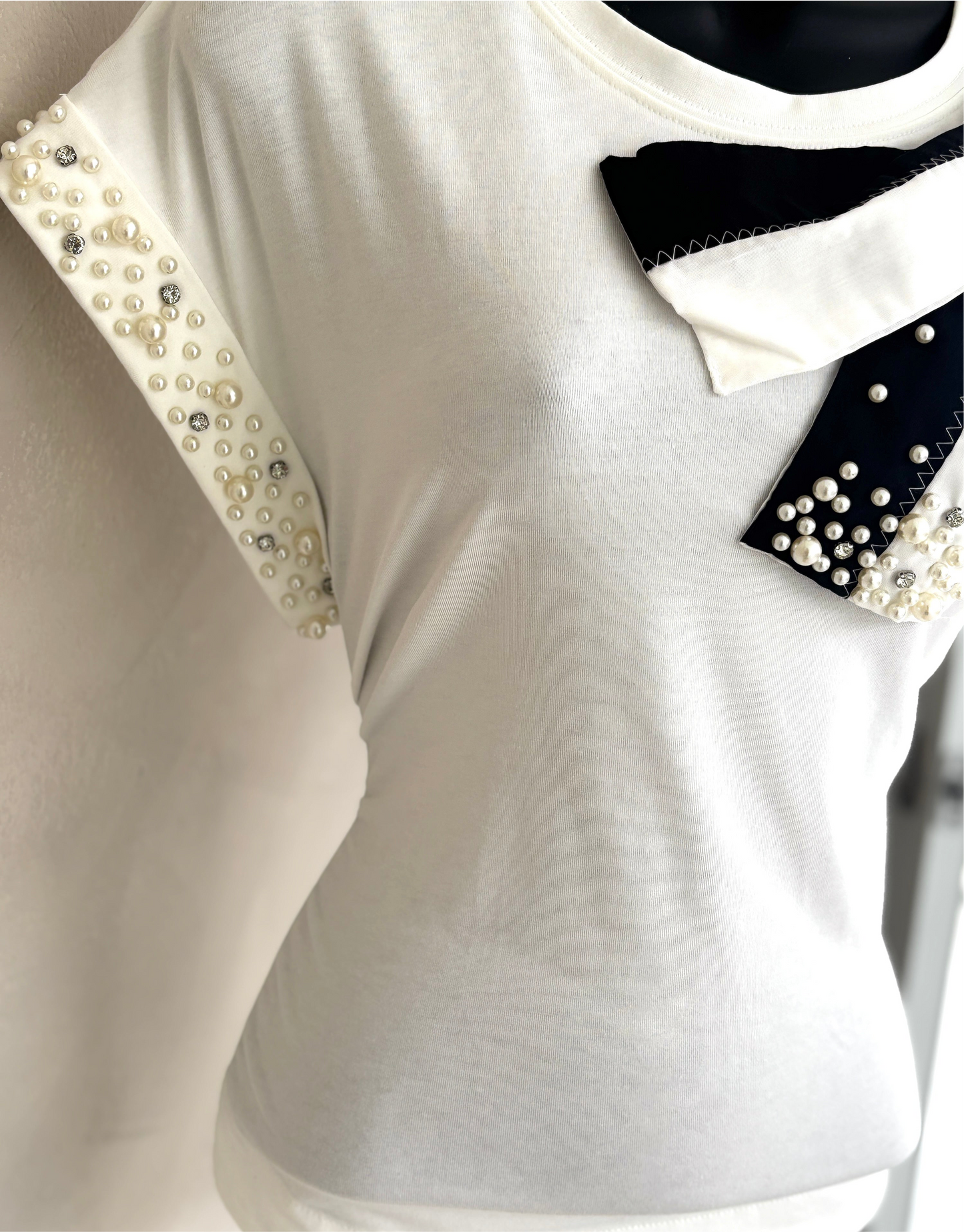 Black&White Glam Top (S-M)