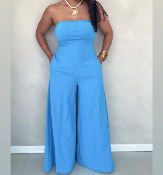 Blue Belle Jumpsuit (S)