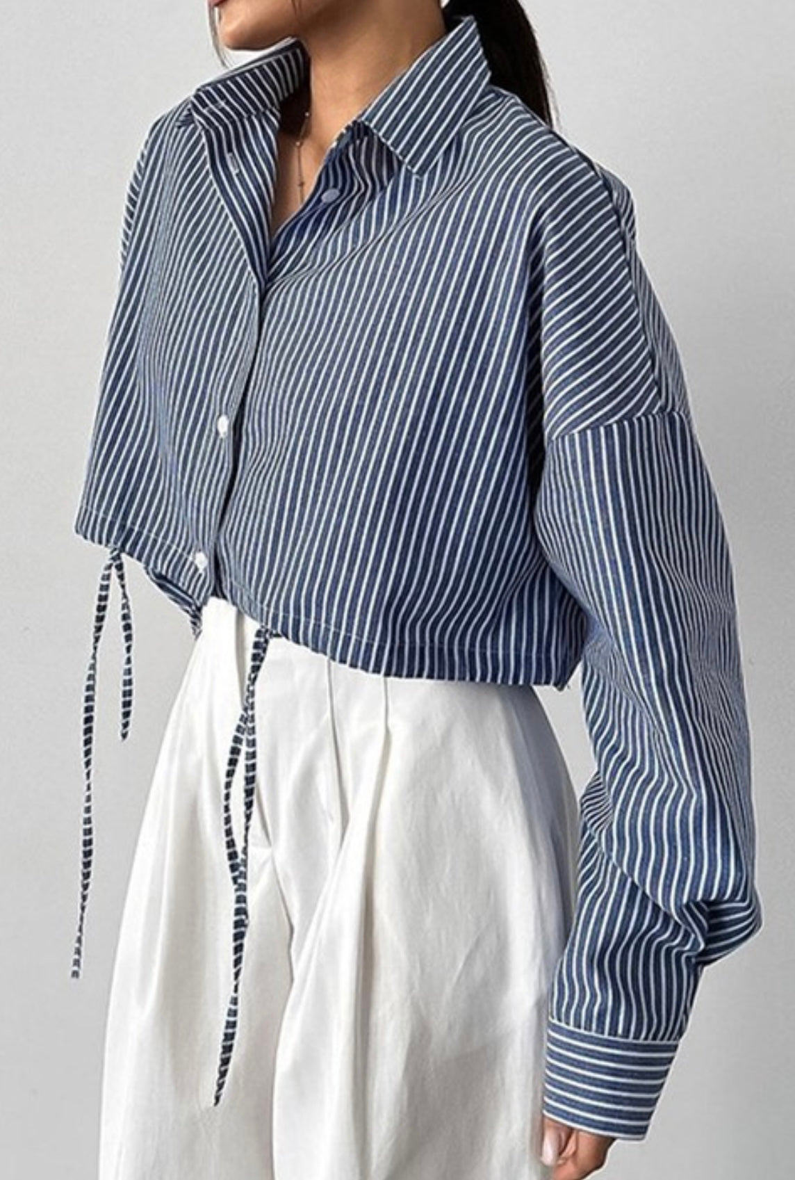 Stripe Crop Shirt